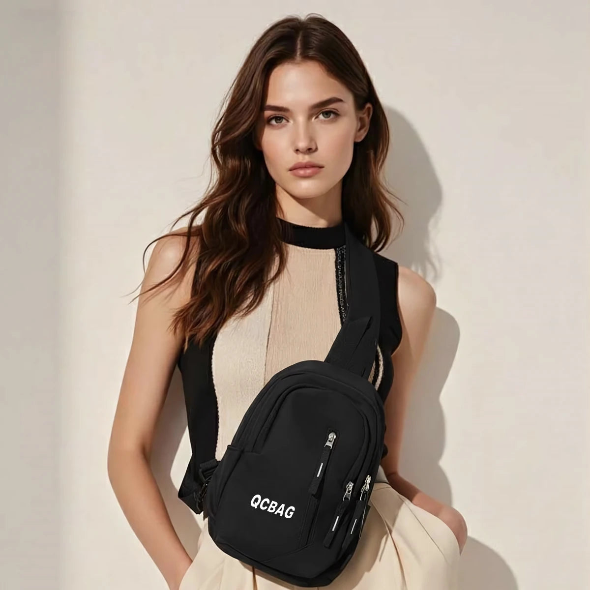 Bolso cruzado para hombre, bolso portátil ligero para viajes al aire libre, bolso de un solo hombro, mochila de gran capacidad para mujer, bolso para ciclismo y senderismo para parejas