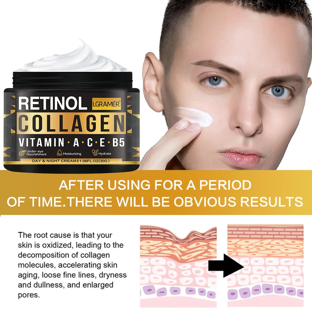 Crema Hidratante Retinol para Hombres - Antienvejecimiento