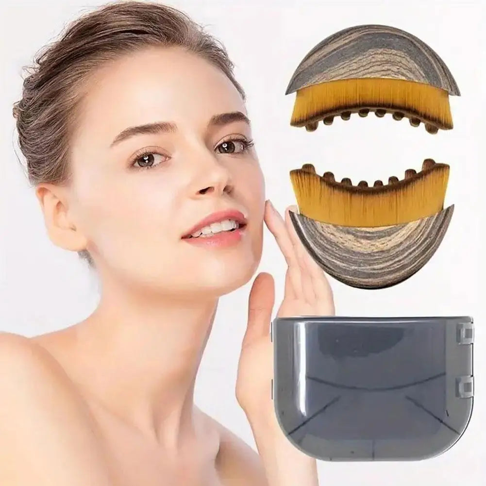 Cepillo para contorno facial con tabla raspadora, diseño ergonómico que se adapta a curvas de la piel para un masaje suave y el cuidado de la relajación en el hogar