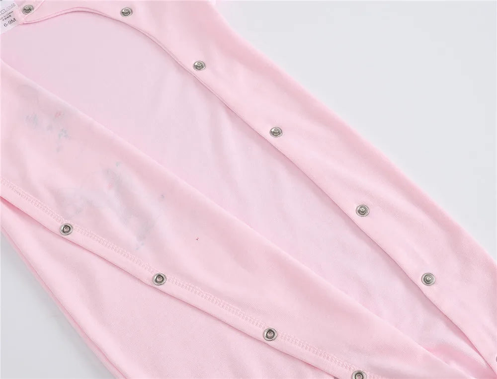 3 unids/lote 100% de ropa de algodón para niñas, peleles de manga larga para recién nacidos de 0 a 12M, mono con estampado de cartón para primavera y otoño