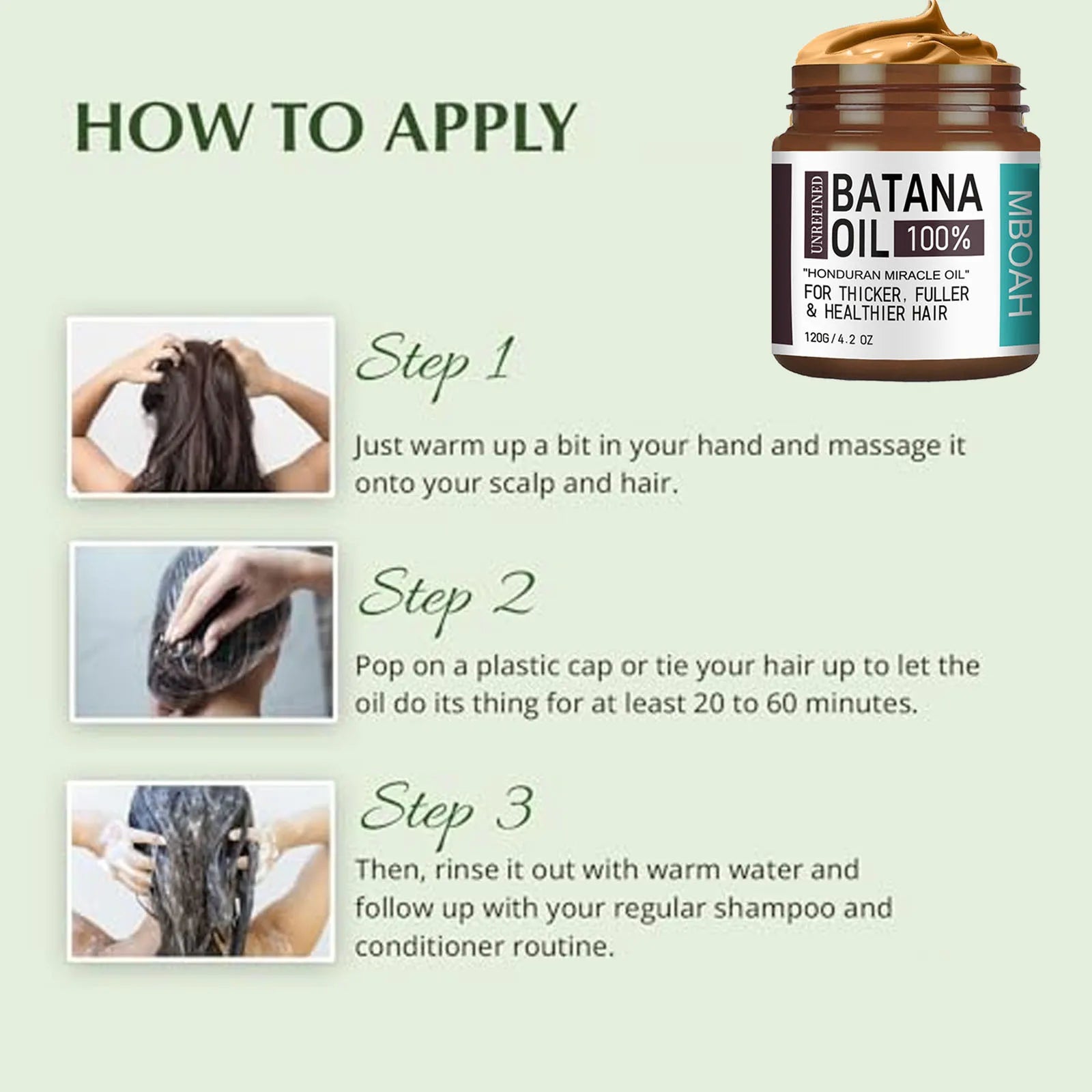 100% aceite de Batana de Honduras - Cabello más completo, más grueso y saludable - Acondicionador para hombres grandes Cuidado del cabello sedoso - Aceite nutritivo para el cabello
