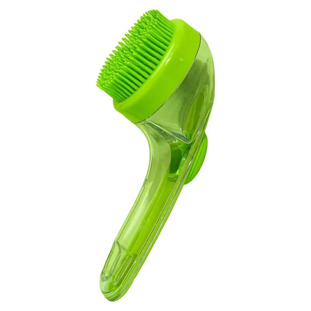 Cepillo de baño para mascotas para perros y gatos pequeños: herramienta especializada para lavar perros, cepillo exfoliante de masaje, esencial para el baño de mascotas