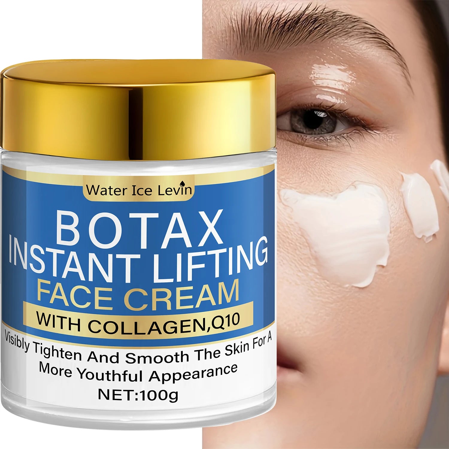 Crema Facial Lifting con Colágeno y Q10 100g, con Ceramidas, Efecto Tensor y Nutritivo, para una Piel Más Firme, Listo para Enviar
