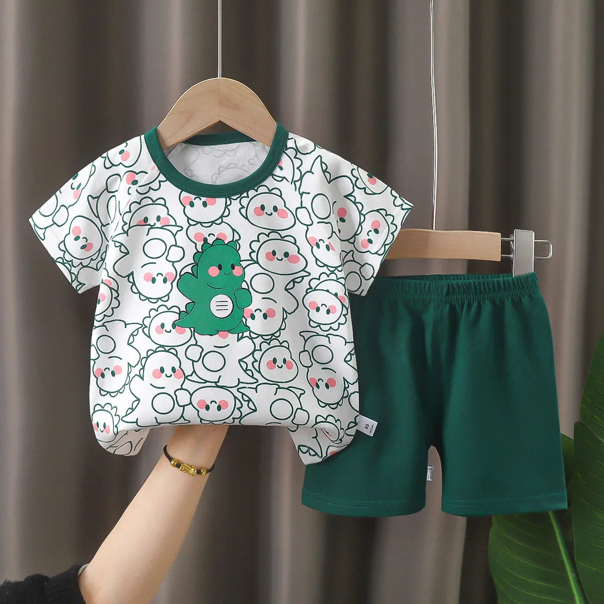 Camisetas y Pantalones Cortos Cómodos de Algodón, Ropa Casual Diaria para Niñas, Conjunto de Verano para Bebés, Trajes de Dibujos Animados para Niños, Manga Corta
