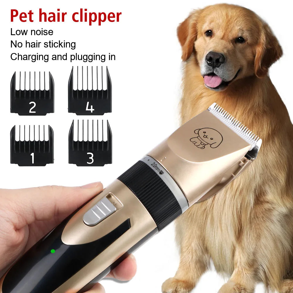 Cortadora de pelo inalámbrica para mascotas, tijeras eléctricas, cortadora de pelo, juego de afeitadora para perros, conejos, gatos, cachorros, cortador de aseo