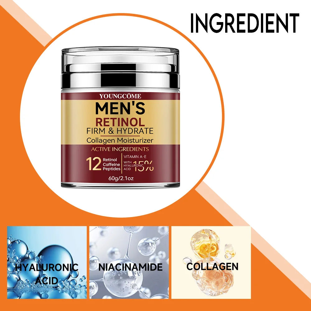 Crema Facial Retinol para Hombres - Reafirmante y Colágeno